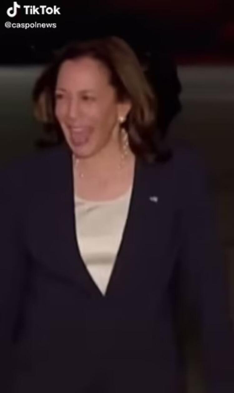 Kamala Harris'in kahkahası olay yarattı!