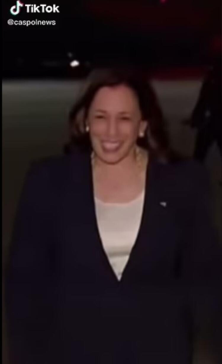 Kamala Harris'in kahkahası olay yarattı!