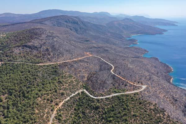 Bodrum ve Milas havadan görüntülendi: Acı tablo...