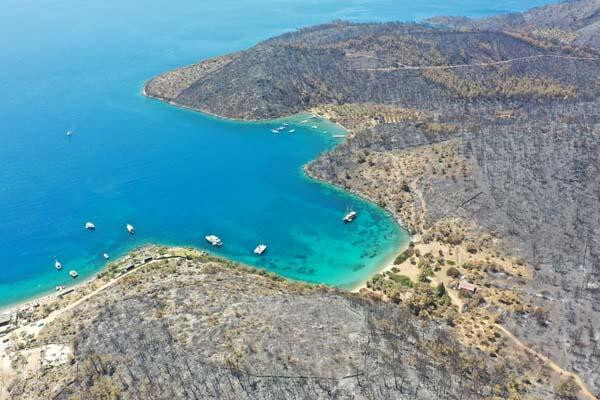 Bodrum ve Milas havadan görüntülendi: Acı tablo...