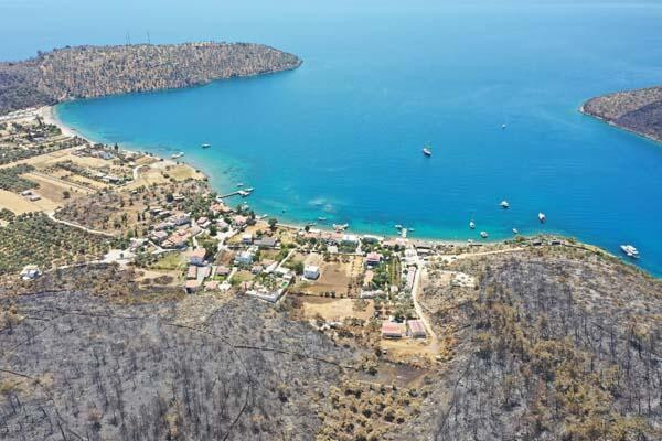 Bodrum ve Milas havadan görüntülendi: Acı tablo...