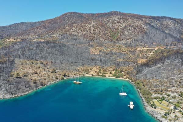 Bodrum ve Milas havadan görüntülendi: Acı tablo...