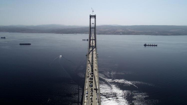 1915 Çanakkale Köprüsü yolu için 6 tabliye montajı kaldı