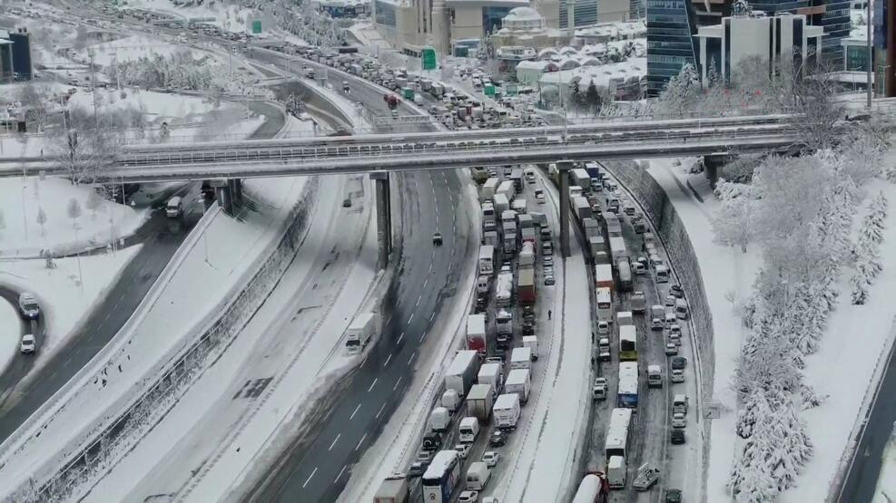 İstanbul'da kabus havadan görüntülendi!