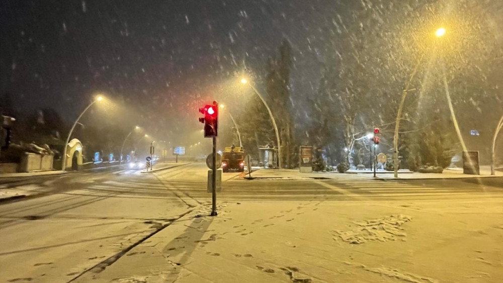 Başkentten kar manzaraları