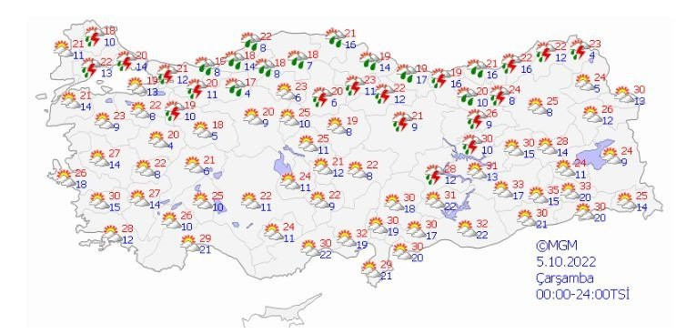 Meteoroloji uyardı: Sıcaklıklar düşüyor, yağışlı hava geliyor