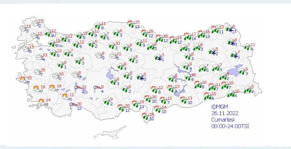 Meteoroloji il il açıkladı: Sarı kodlu uyarı!