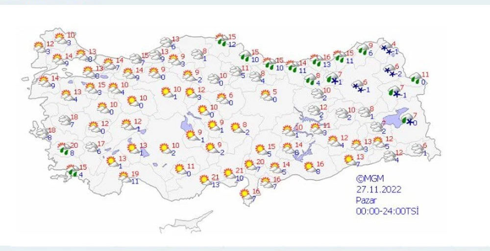 Meteoroloji il il açıkladı: Sarı kodlu uyarı!