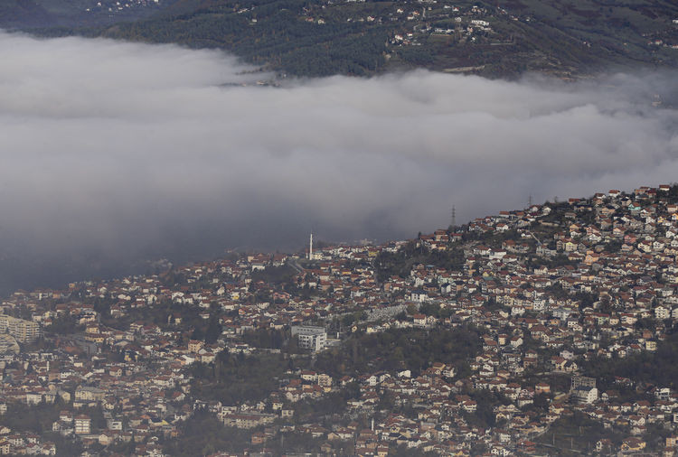 Saraybosna'da hava kirliliği gözle görülüyor