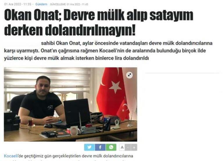 20 milyonluk devre mülk vurgunu: Vatandaşları dolandırıcılara karşı uyarmış!