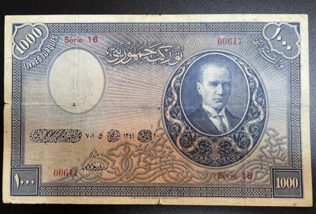 Türkiye'nin en değerli banknotu açık artırmaya çıkarıldı