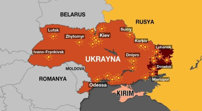 Rusya'nın Ukrayna'ya saldırdığı anlar