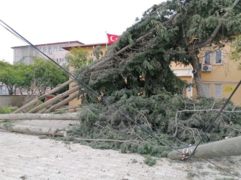 Hatay'da kuvvetli fırtına: Dörtyol'da okullar tatil