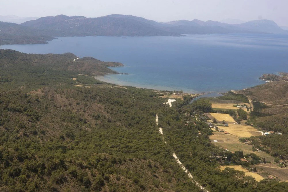 Acı tablo: Marmaris'te yanan ormanlık alan görüntülendi!