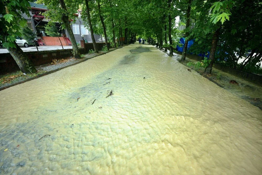 Sel felaketi havadan görüntülendi!