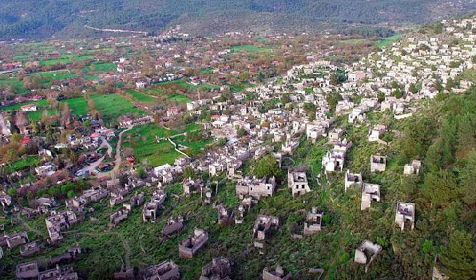 Unesco'nun listesindeki 'hayalet köy' havadan görüntülendi!