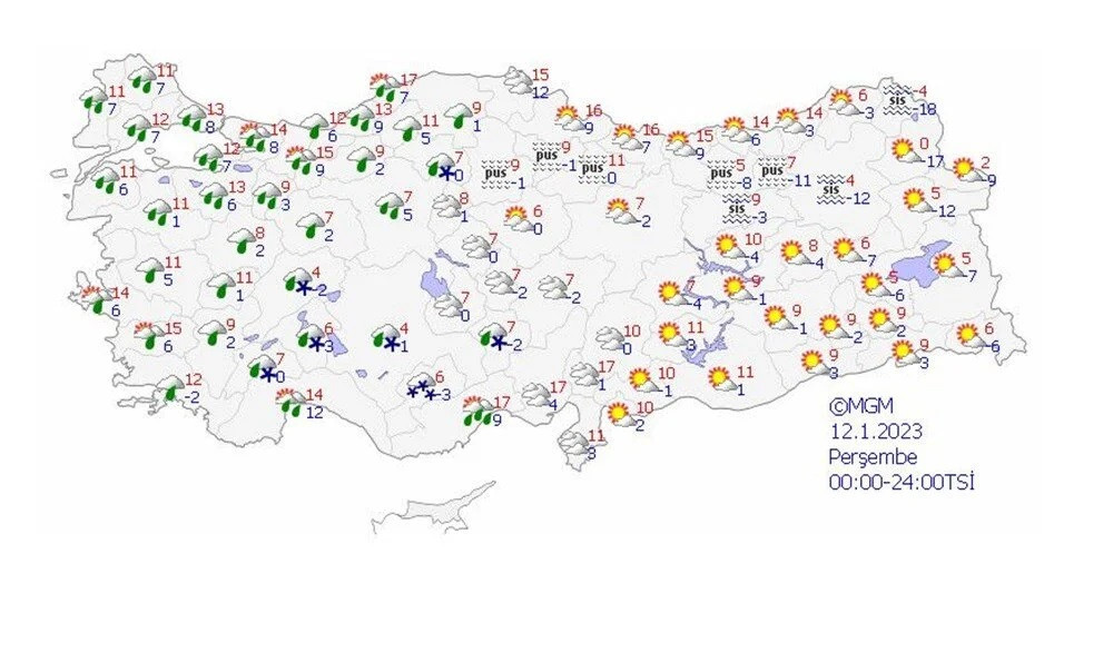 15 il için sarı ve turuncu kod uyarısı