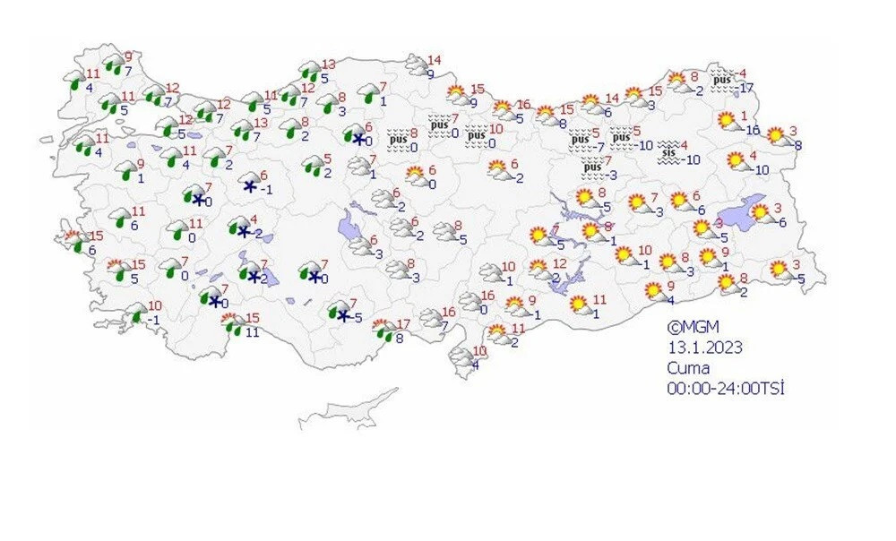 15 il için sarı ve turuncu kod uyarısı