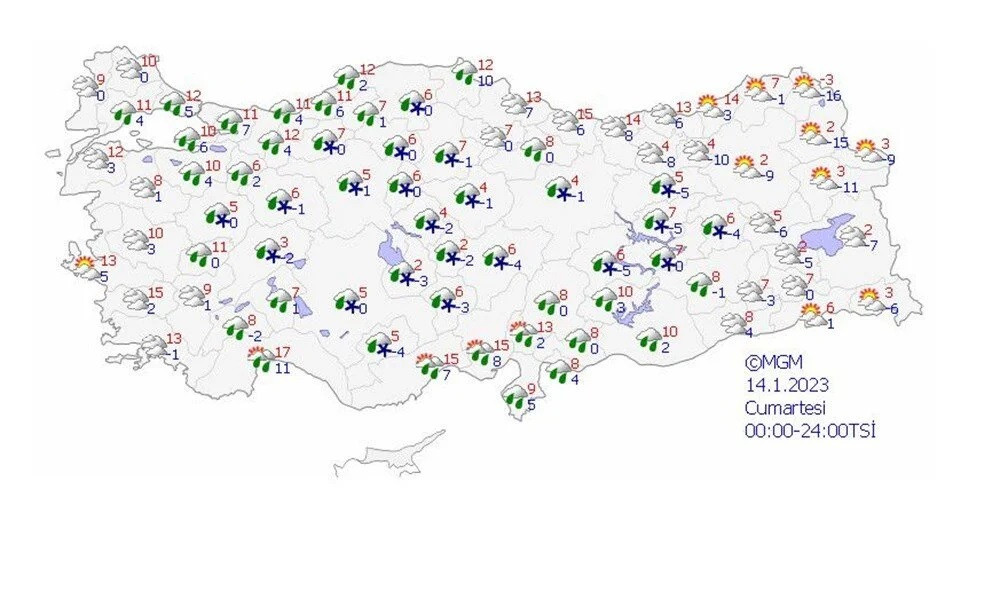 15 il için sarı ve turuncu kod uyarısı