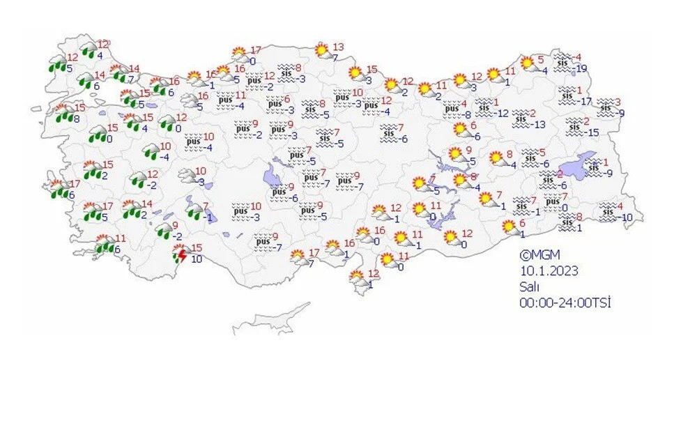 15 il için sarı ve turuncu kod uyarısı