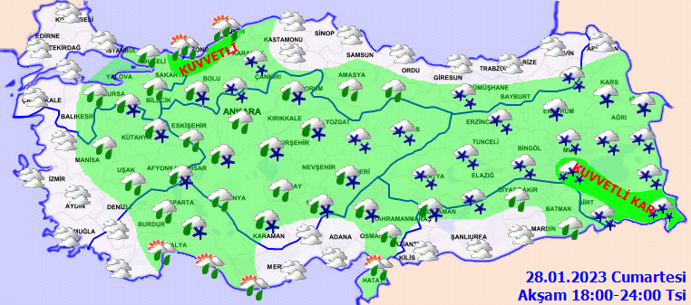 Meteoroloji'den 20 il için kar yağışı uyarısı