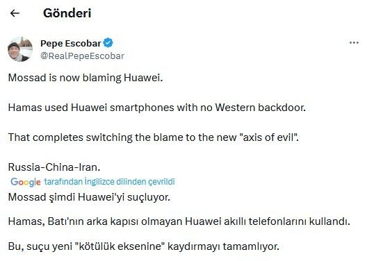 Hamas'ın operasyonunda teknoloji savaşı: Huawei'nin rolü!