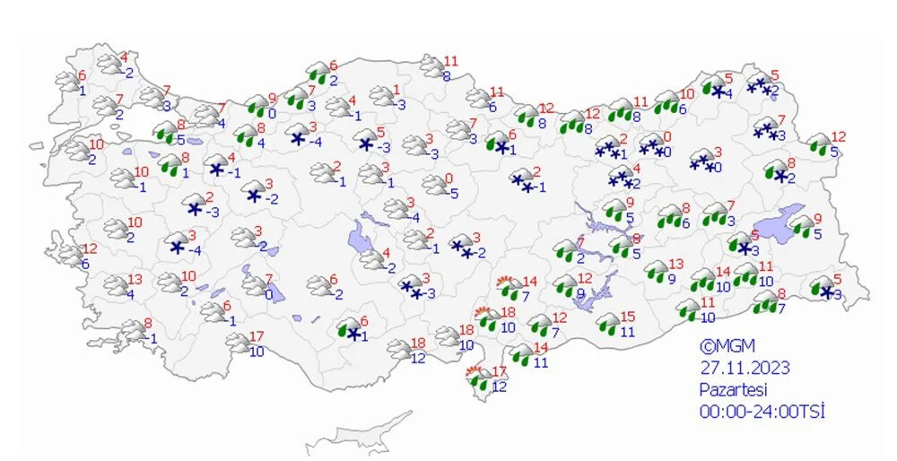 64 il için sarı ve turuncu kod: Yağmur, kar ve fırtına geliyor!