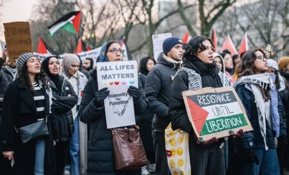 Beyaz Saray önünde İsrail protestosu