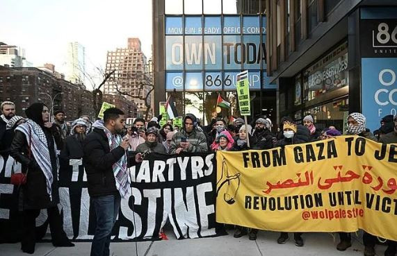 Beyaz Saray önünde İsrail protestosu