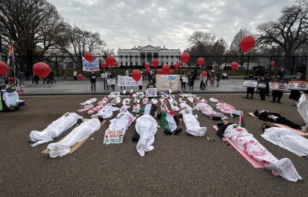 Beyaz Saray önünde İsrail protestosu