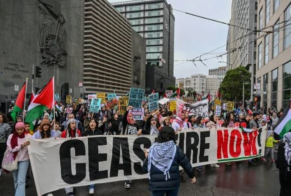 Beyaz Saray önünde İsrail protestosu