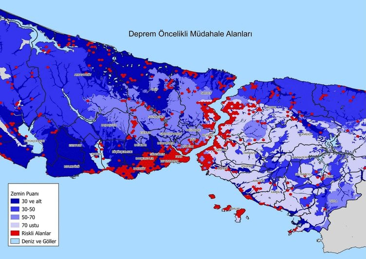 İstanbul diri fay hattı haritası: Bu ilçeler risk altında!