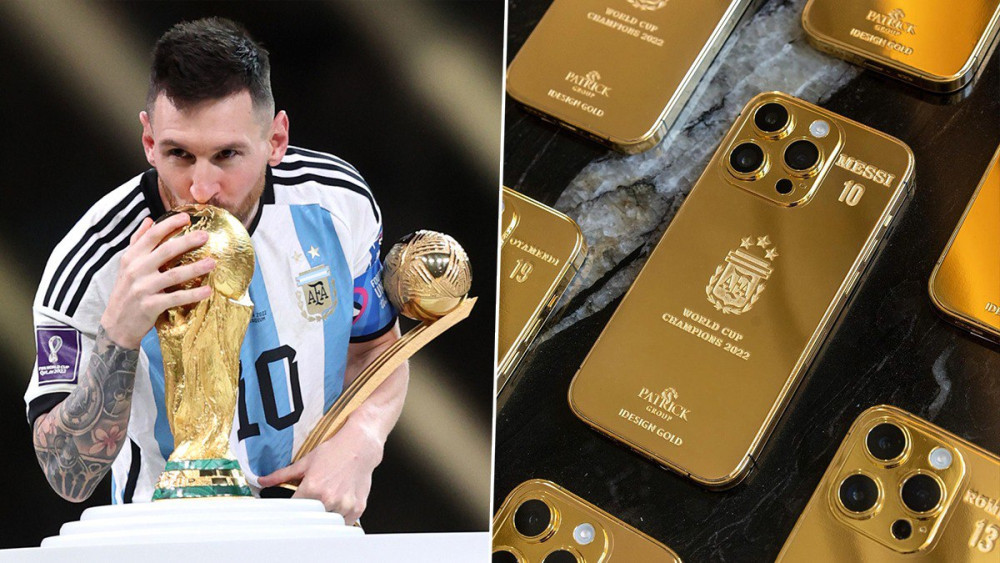 Messi'den takım arkadaşlarına 24 karatlık altın iPhone