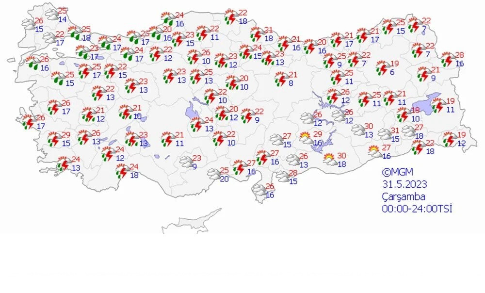 Meteoroloji uyardı: 20 ilde sağanak yağış 