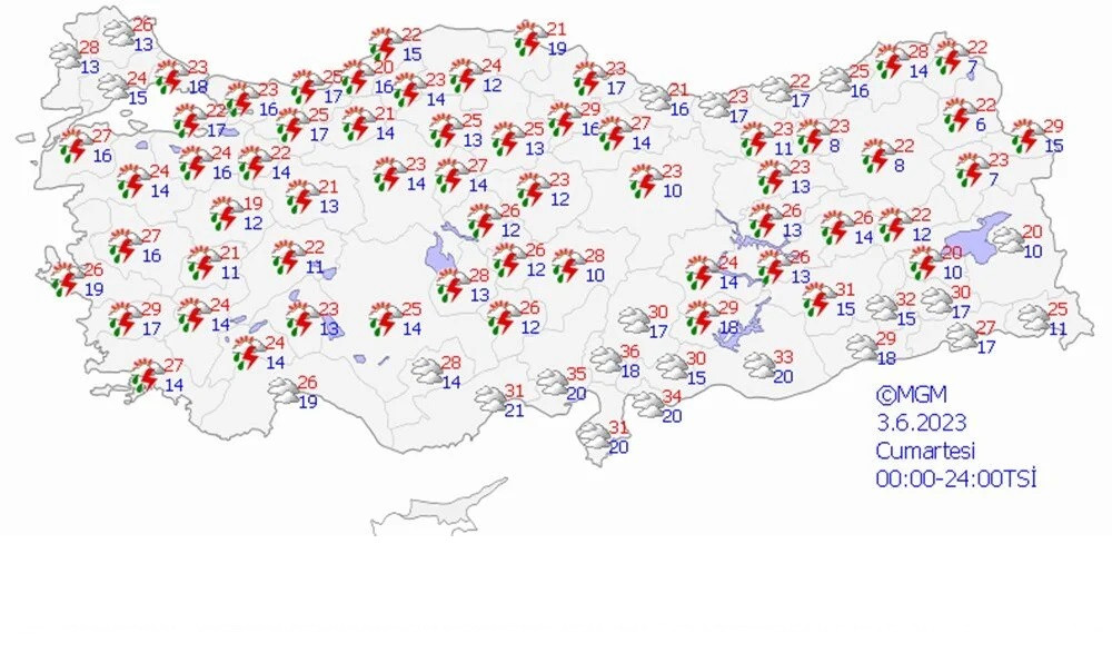 Meteoroloji uyardı: 20 ilde sağanak yağış 