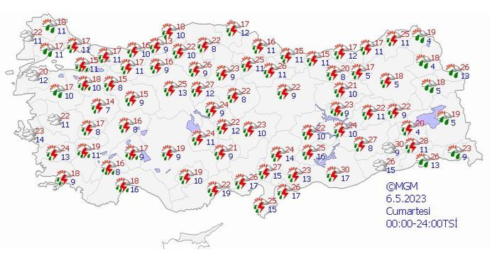 Meteoroloji'den sağanak ve fırtına uyarısı