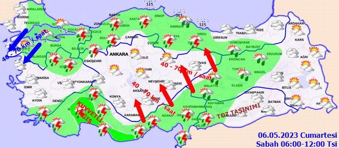 Meteoroloji'den sağanak ve fırtına uyarısı