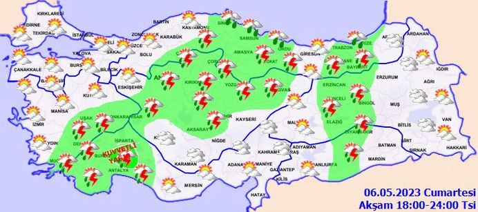 Meteoroloji'den sağanak ve fırtına uyarısı