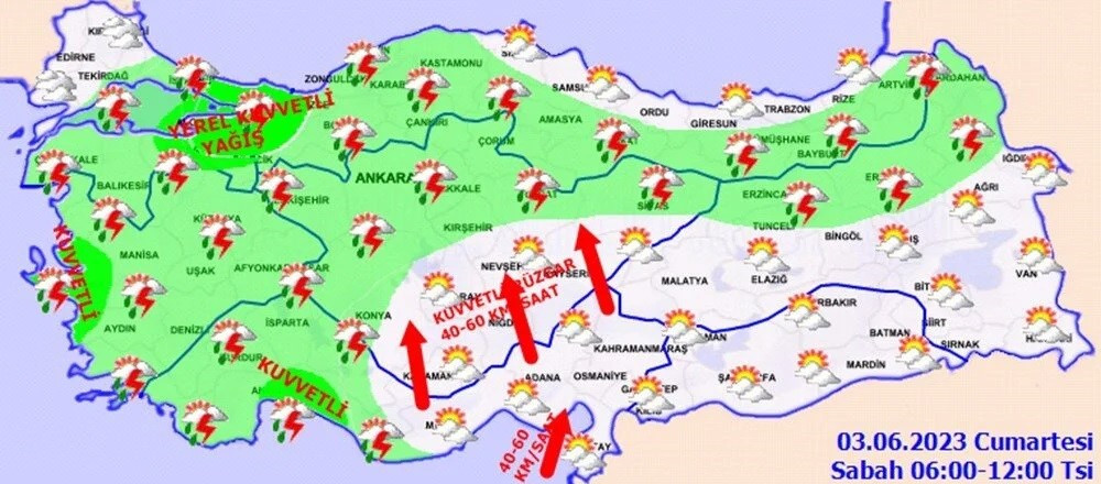 30 il için sarı kodlu uyarı verildi