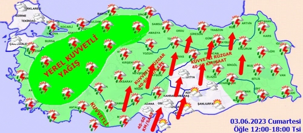 30 il için sarı kodlu uyarı verildi