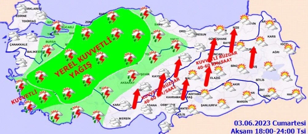 30 il için sarı kodlu uyarı verildi