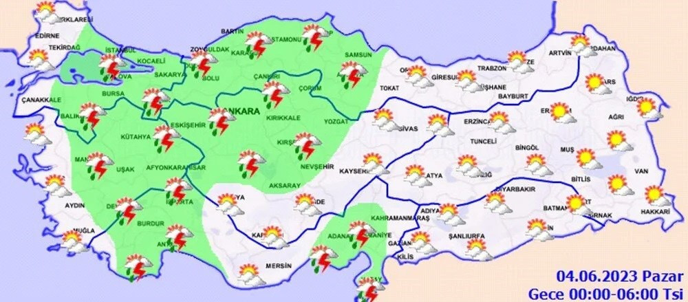 30 il için sarı kodlu uyarı verildi