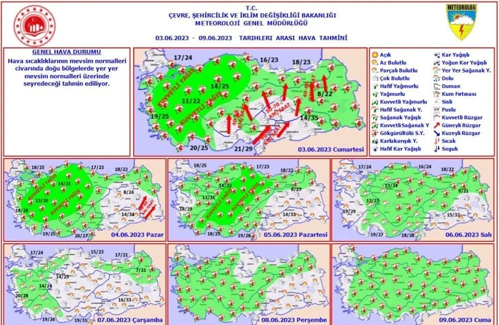 30 il için sarı kodlu uyarı verildi