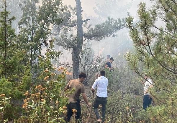 Eskişehir’de de yangın çıktı! Eskişehir Afyonkarahisar yolu kapatıldı!