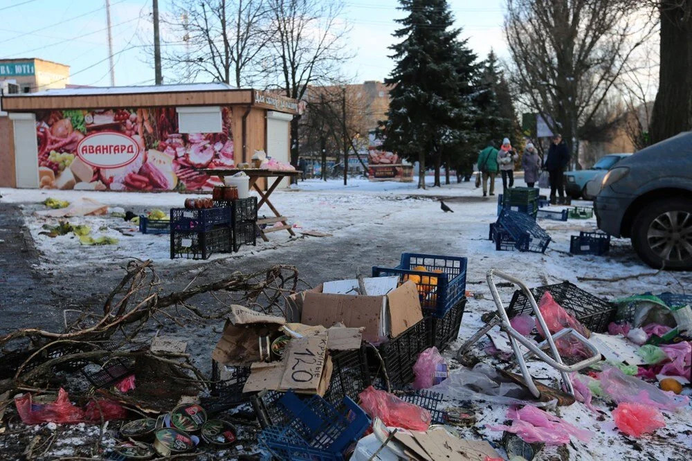 Donetsk'te pazar alanında patlama: Çok sayıda ölü var!