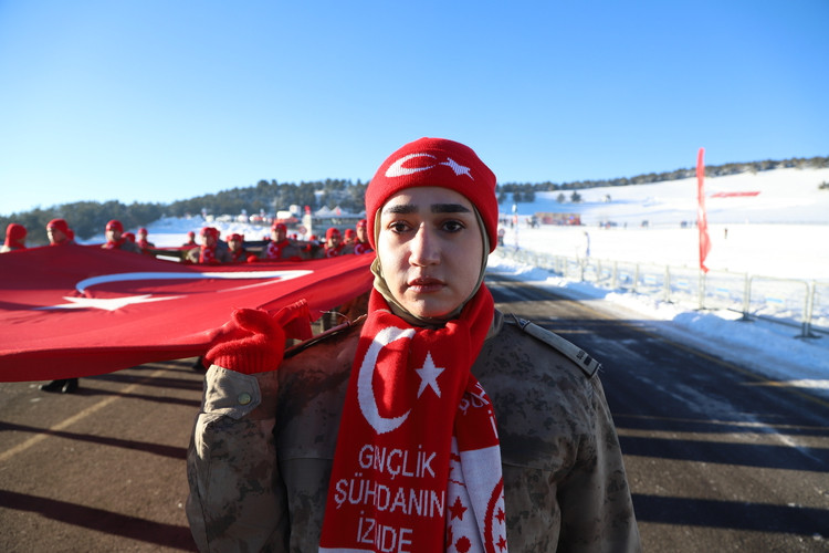 Sarıkamış'ta yürüyüş başladı! 'Bu toprakta izin var'