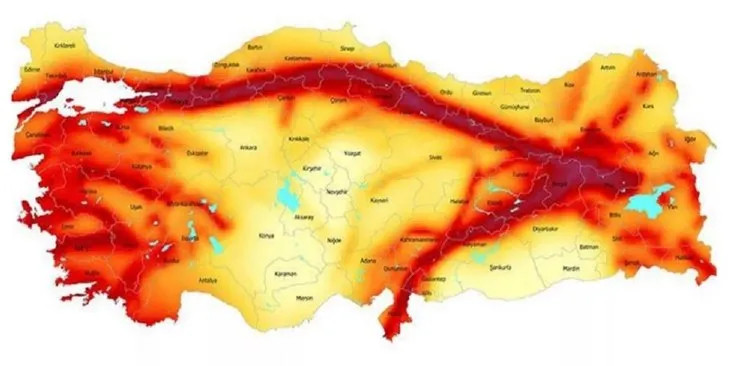 Harita güncellendi: İşte diri fay hattı üzerinde yer alan iller...