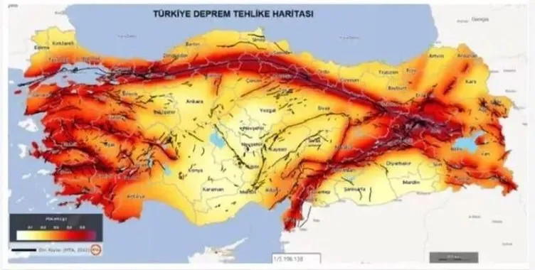 Harita güncellendi: İşte diri fay hattı üzerinde yer alan iller...