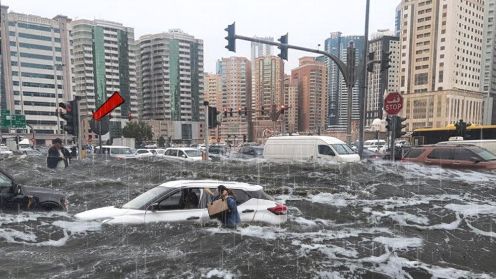 Çöl şehri Dubai'de sel felaketi: Çarpıcı iddia!