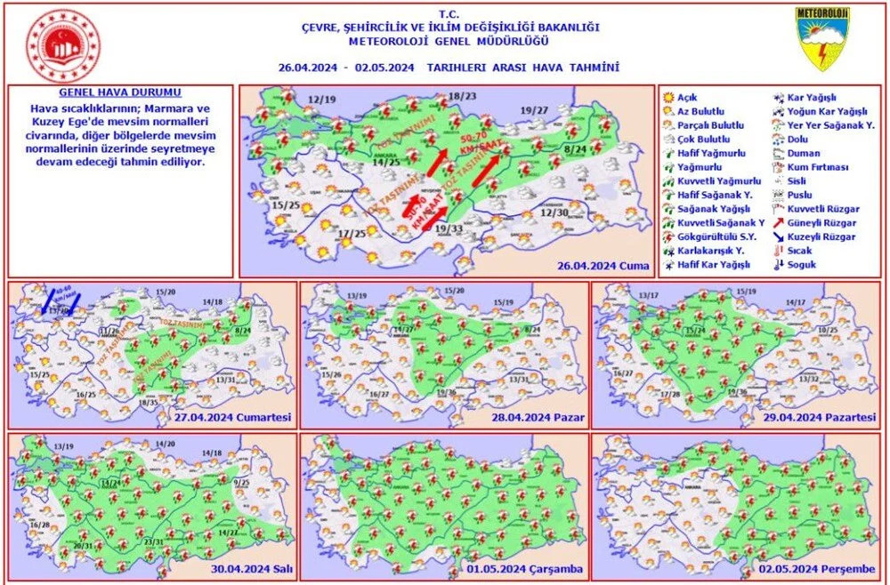 Meteoroloji'den 35 ile toz taşınımı uyarısı!